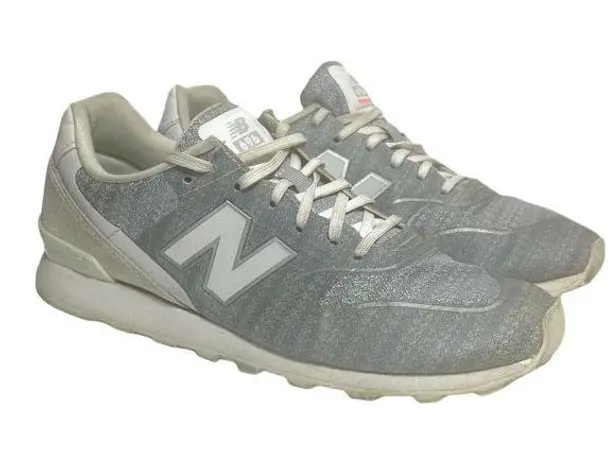 New Balance  Womens Sz 7 Re-Engineered 696 Sneakers Gray White  WL696RWT