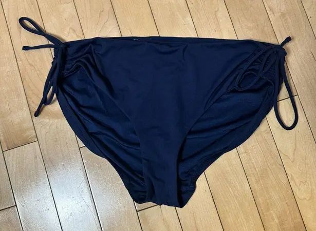 Athleta Cinch Full Bottom Navy Swimsuit bikini bottoms size Medium