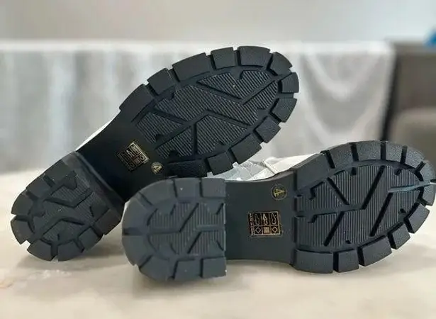 Simmi London White Croc Print Lace up Chunky Ankle Boots