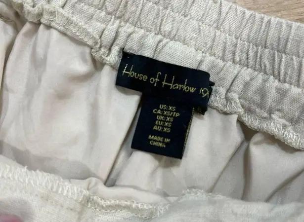 House of Harlow belted linen shorts size xs Tan