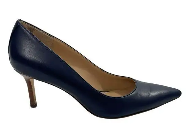 Ralph Lauren Lauren  Lanette Refined Navy Blue Leather Dress Pumps Size 6