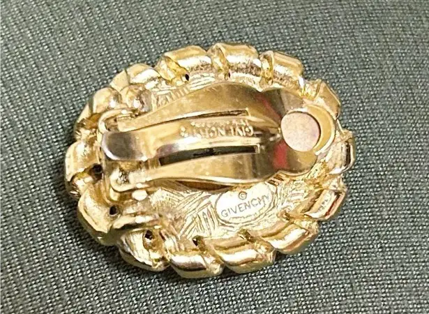 Givenchy Authentic RARE Vintage 18kt G.P Crystal Statement Earrings