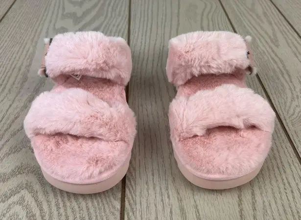 Koolaburra by Ugg  Furr-ah Buckle Double Strap Slipper Sandal US5 Pale Blush $60