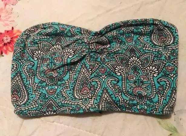 5/$25 Sale reversible bandeau bra paisley print on one side Size XS