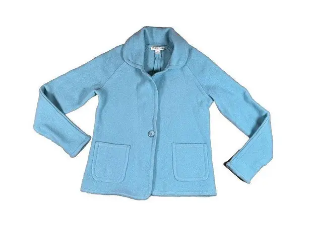 Pendleton Women's Pendelton Lambs Wool Blue Jacket Blazer Long Sleeve Size M