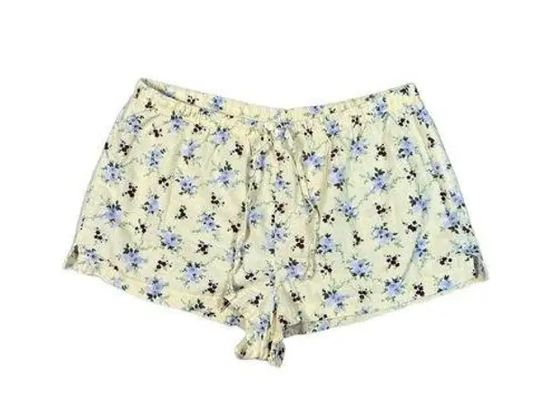 American Eagle vintage y2k  pj loungewear shorts yellow floral cotton S coquette