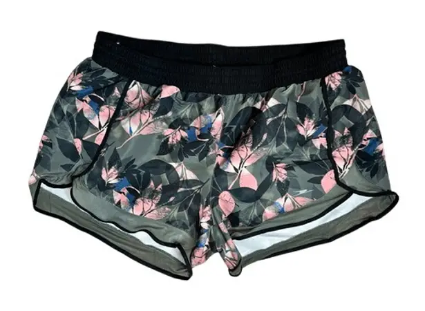 Crane 700817 Green Floral Performance Running Shorts w/Liner XLARGE Sportswear Size XL