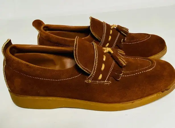 Rusty Vintage Rare 70s Skateboards Made in Spain   Suede Tassels Shoes Sz 10