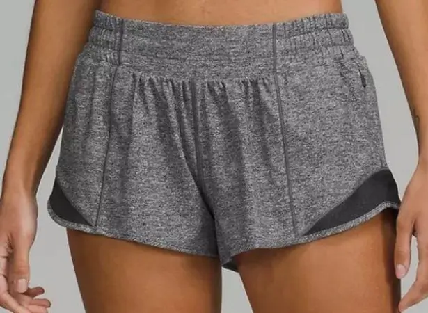 Lululemon  Hotty Hot Shorts Heathered Black 12 Nwt