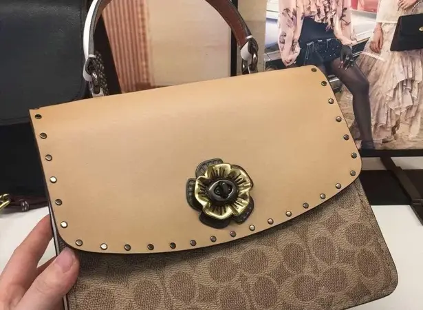 Coach Parker Top Handle In Signature Canvas With Rivets