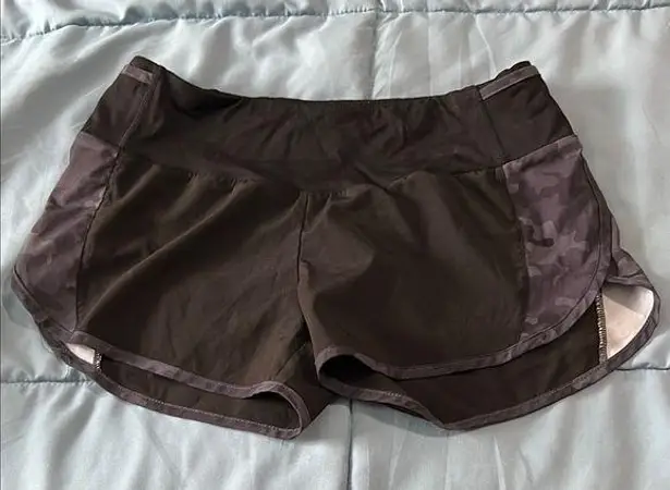 Zyia Black and Gray Athletic Shorts with Elastic Waistband