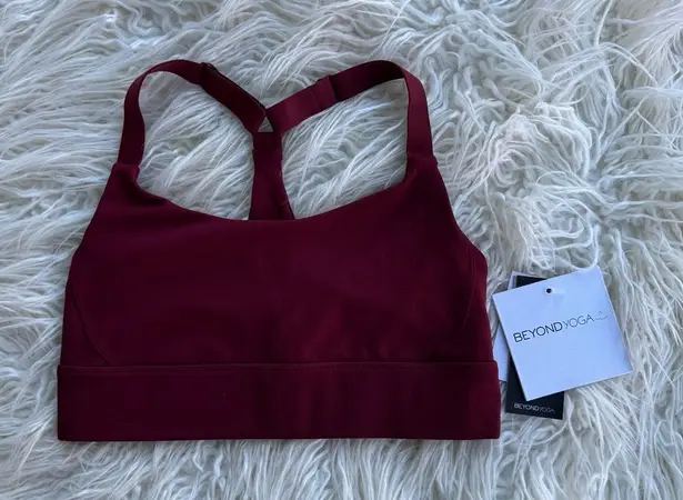 Beyond Yoga Powerbeyond Strive Long Line Bra California Merlot Size XS