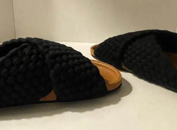 Marea Handmade in Peru Black Caramel Chunky Slide Size 38 (7.5)