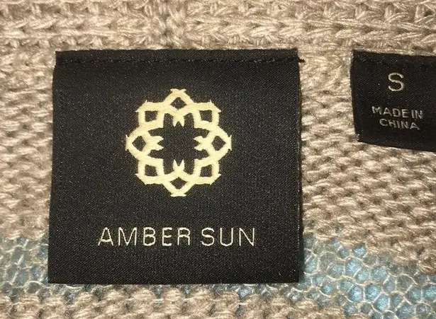 AMBER SUN cashmere mohair open front cardigan semi sheer short sleeve size S