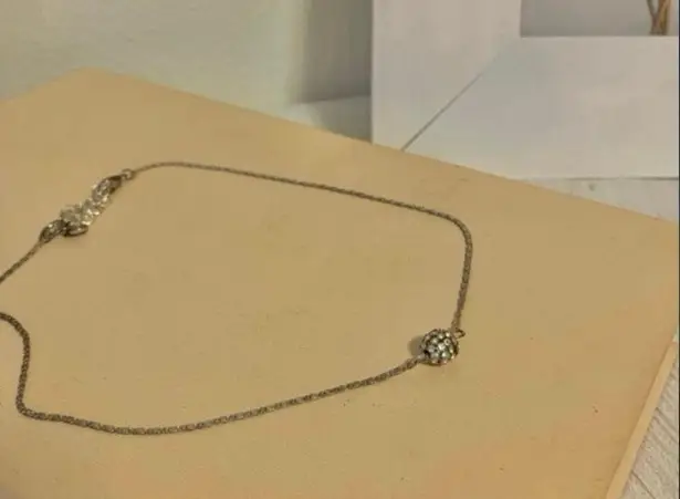 LC Lauren Conrad Lauren Conrad Silver Tone Rhinestone Ball Necklace Pendant Y2K Simple Minimal