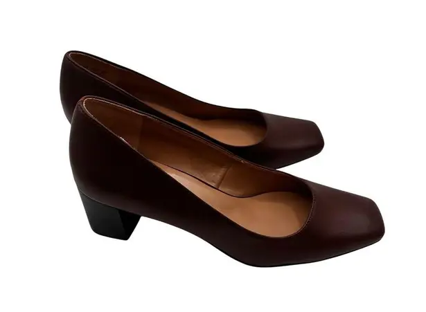 Naturalizer 10M Leather Pump Stylist Fashion Business Casual Block Heel Shoes