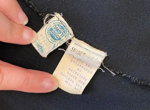 STJ by Marshall Klugman Vintage Mod 60s Black Long Sleeve Pleated Dress