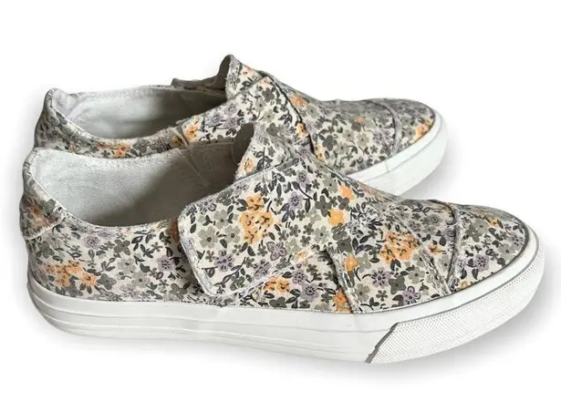 Gypsy Jazz Lavender Yellow Floral Ivory Sneaker Size 8