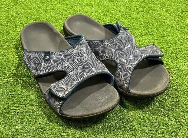 Spenco Kholo Wave Slide Therapeutic Sandals Womens Size 8 B Blue Slip