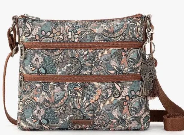 SAKROOTS | Basic Eco Twill Shoulder Bag Crossbody Purse Brown