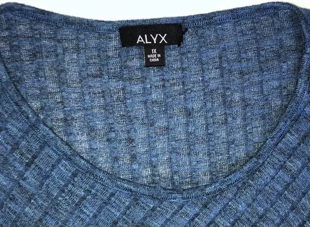 ALYX side knot blue blouse Size 1X
