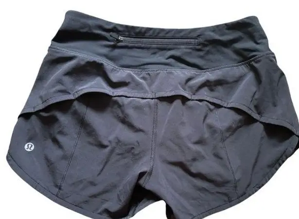 Lululemon  Speed Up Mid-Rise Short 4" Black size 4 EUC Gym Running Sports Workout