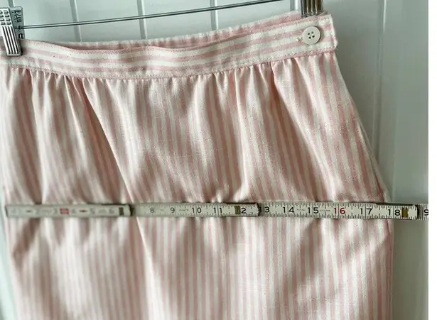 Pendleton  Vintage Silk Blend Pink & White Pinstripe Pencil Skirt size 6 S small