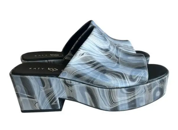 Katy Perry The Busy Bee Slide Women's Black and Gray Platform Shoes Size 8.5M