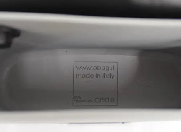 O Bag Italy Eva Compound Handbag Rubber Faux Fur Flap Magnetic Closure Grey Obag Gray