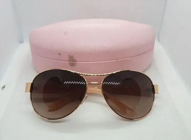 Juicy Couture  Pink & Rose Gold Sunglasses & Case