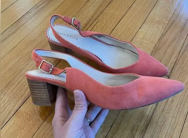 Charter Club Women's Audraa Slingback Heels Orange 8.5M