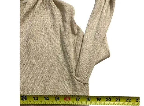 Lafayette 148 La Fayette 148 Cream Knit Shimmer Hoodie Sweater Size M (37-55)