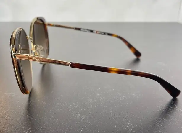 Salvatore Ferragamo  SF207S 723 Gold Tortoise Full Rim Sunglasses Women’s