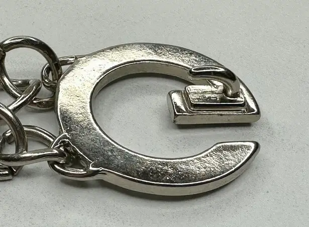 Womens Silver Tone Rhinestone Chain Link Belt Y2K Style Medium/Large (M/L) ✨