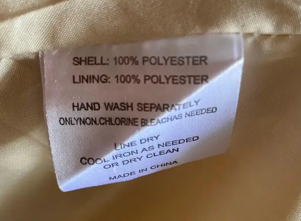 TS Couture -SATIN FEEL CREAM COLOR GOWN-SIZE SMALL