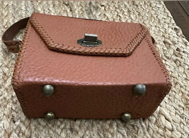 Handmade Vintage Hand Tooled Leather Stamped Handle Handbag Purse Western Boho Mexican