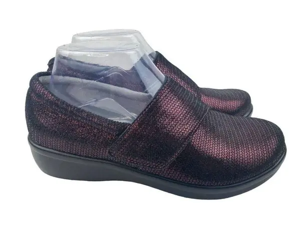 Alegria * Lauryn-869 Metallic Nubuck Strap Clog Comfort Shoe Womens Size 37