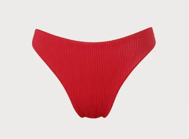 Berlook Red Solid Low Waisted Bikini BOTTOM ONLY 62