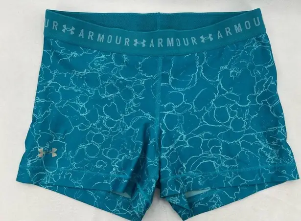 Under Armour  Womens Printed Sonic Compression Shorts Blue M