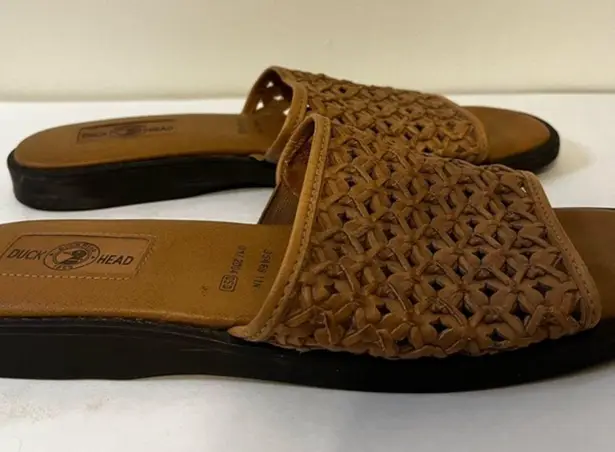 Duck head Vintage  Woven Thick Strap Sandals 11