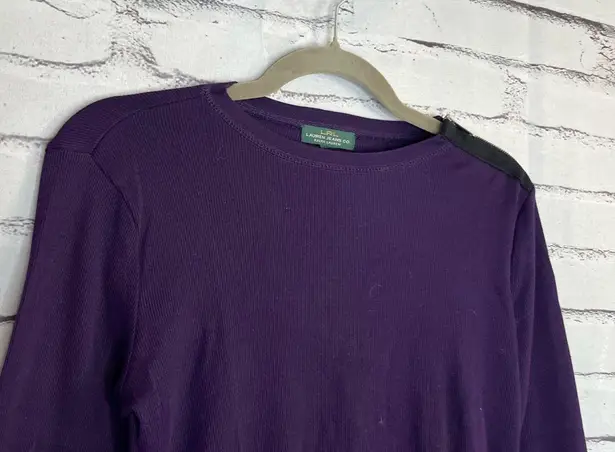 Vintage Lauren Jeans Co Ralph Lauren Purple Longsleeve Y2K Streetwear Top S Tee