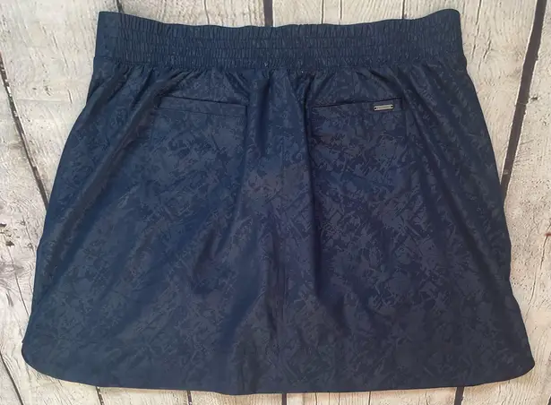 Orvis Navy Blue Shattered Glass Print Skort