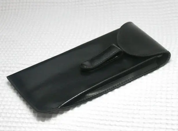 Black Vinyl Eyeglasses Sunglasses Pouch Case with Belt Pocket Clip