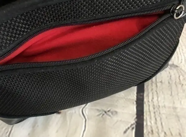 The Sak Black Leather Woven Shoulder Bag