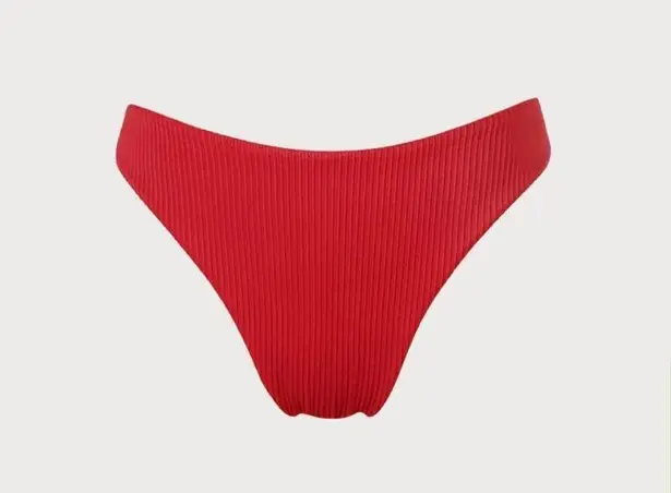 Berlook Red Solid Low Waisted Bikini BOTTOM ONLY 63 Size XL