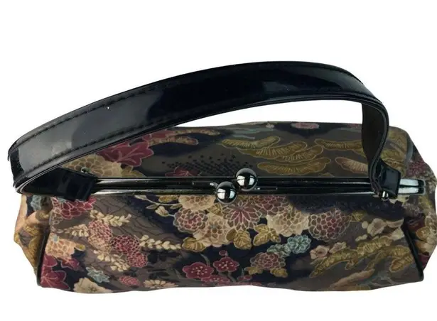 Bueno Womens Fabric Carpetbagger Handbag Floral Purse Kiss Lock Clasp U Short Ha