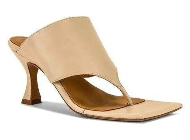 TORAL Mule Sand Leather Thong Square Sandals Womens Size 39