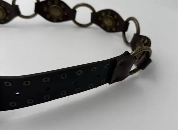 Unbranded Brown Leather Circle Rustic Bras Belt Festival Boho Medium