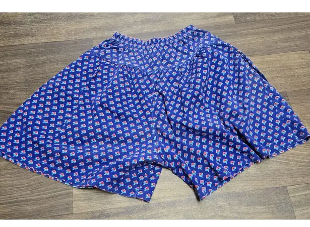 Adrienne Vittadini Sport Womens Skort Blue Floral Stretch Pockets Size Small