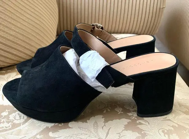 Aerosoles NEW Cosmic Suede Leather Platform Sandals in Black